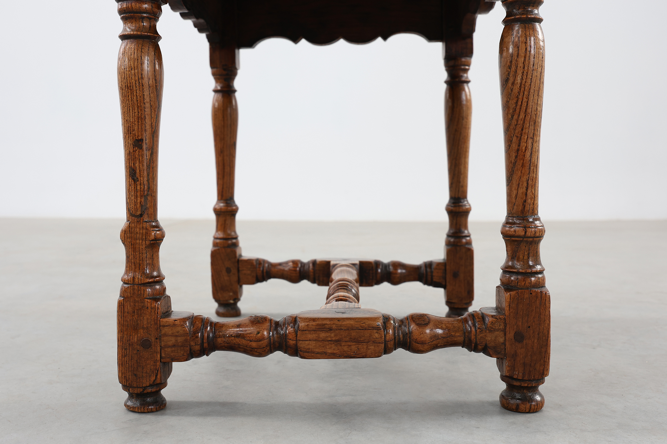 Antique carved oak side chair, France 18th century thumbnail